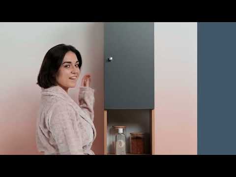 Waschmaschinenschrank Alf Weiß 116 x 98 cm mit 4 Schubladen livinity®