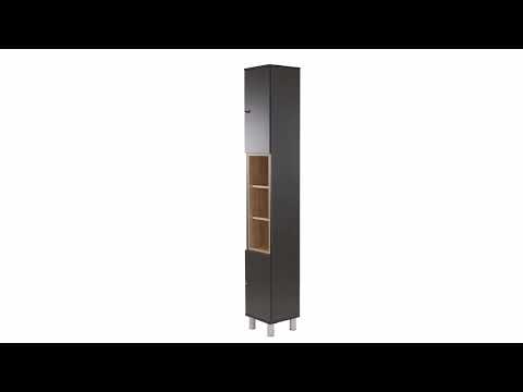 Badschrank Aquis Weiß 30 x 190 cm livinity®