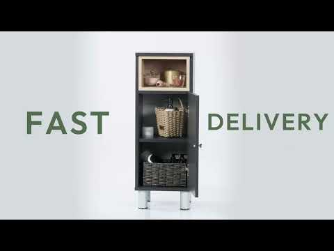 Badschrank Aquis Weiß 30 x 190 cm livinity®