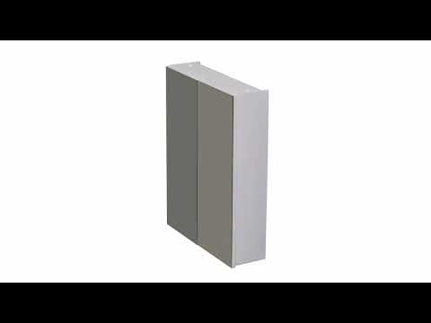 Badspiegelschrank Fredd Anthrazit Hochglanz 60 x 77 cm livinity®