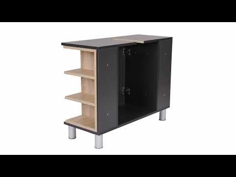 Waschbeckenunterschrank Aquis Anthrazit 79.6 x 64 cm livinity®